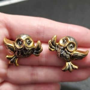 **Sale** Best brand two-tone owl earrings